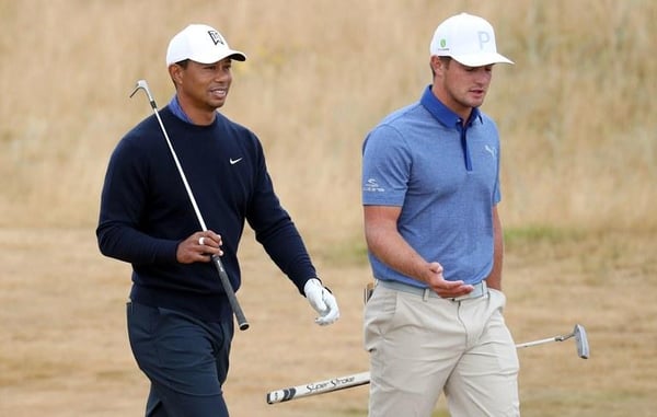 tiger-woods-bryson-dechambeau-british-open-2018-practice